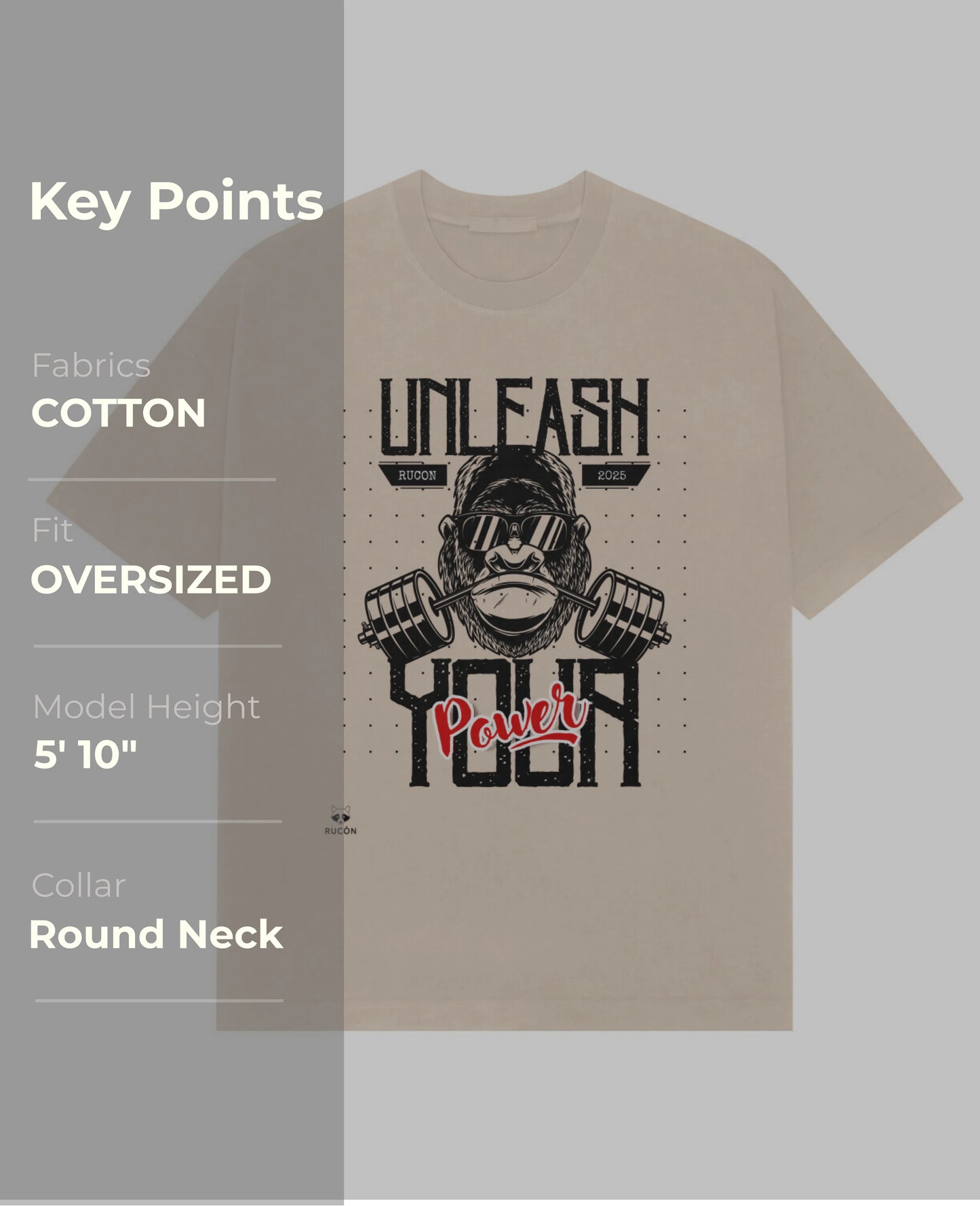 Unleash Your Power with Rucon Oversized Tee - House Of Rucon
